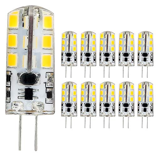 Mengjay® 10 x 2015 New AC DC 12 V Warm Weiß G4 LED Lampe SMD 2835 3 W ersetzt 30 W 24LEDs Halogen Lampe 360 Abstrahlwinkel Luz LAMPADA LED von Mengjay