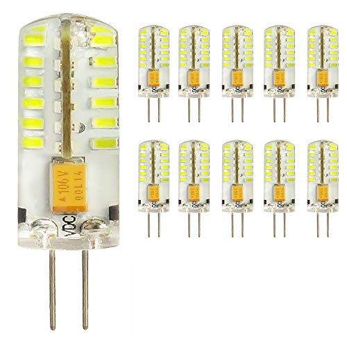 Mengjay® G4 LED Leuchtmittel 3W Kaltweiß - 10 Stück Kapsel LED Spot Glühbirne für Kristall Beleuchtung - Strahler AC DC 12V von Mengjay