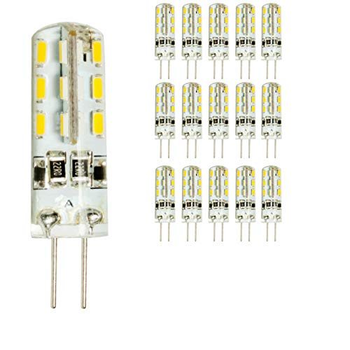 Mengjay® 15 x G4 DC12 V 1,5 W LED Leuchtmittel 24LEDs SMD 3014 LED Mais Lampe für Kristall Lampe LED Spot Leuchtmittel Warm Weiß von Mengjay