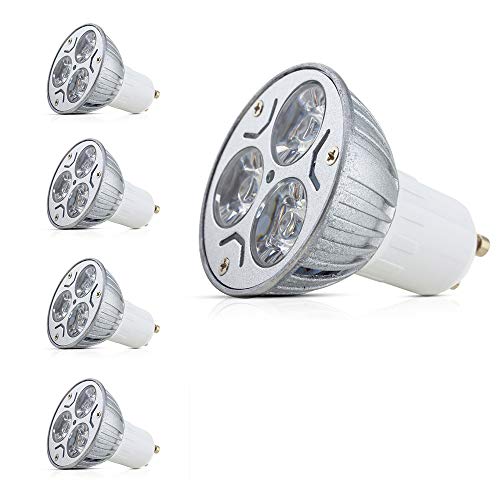 Mengjay® 4X GU10 LED Lampen Energiesparlampe 3W Ersatz für Halogenlampen Warmweiß 2700K - 3000K Aluminum Cover AC 85-265V von Mengjay