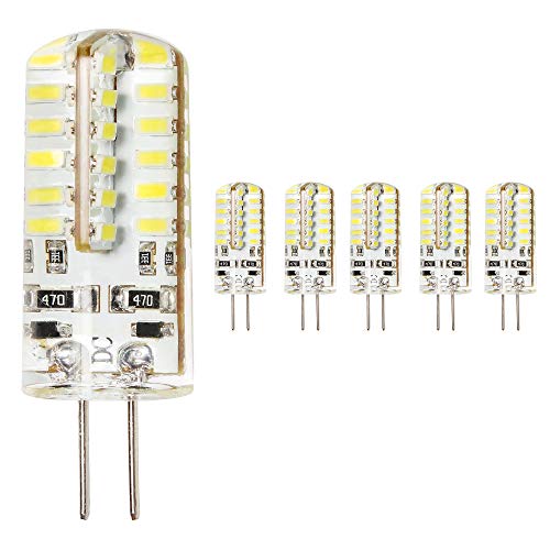 Mengjay® 5 Stück - G4 LED 3 Watt Warmweiß DC 12V Wechselspannung mit 48x 3014 SMD 220~250 Lumen 360° G4 Stiftsockel Leuchtmittel Lampensockel Spot von Mengjay