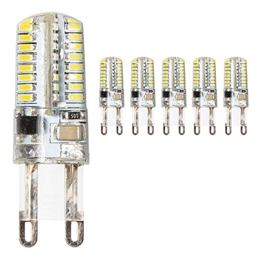 Mengjay® 5 Stück - LED lampen G9 3Watt LED Leuchtmittel 64 * 3014 SMD LEDs Warmweiß HI-Power energiesparlampen AC200-240V (Ø15.9×49mm) von Mengjay