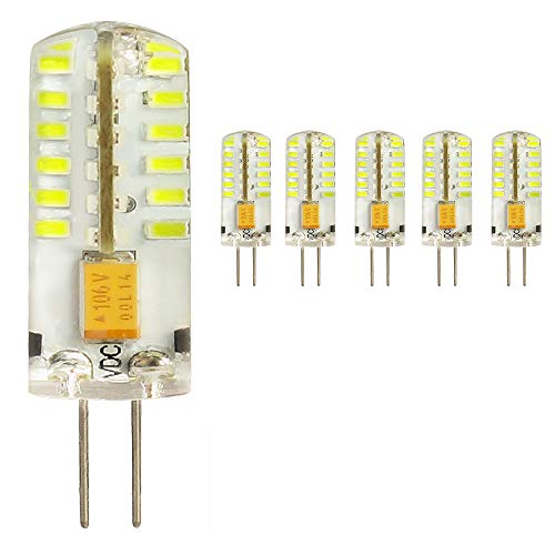 Mengjay® 5 x G4 LED Leuchtmittel 3 W kalt weiß LED Kapsel LED Spot Glühbirne Lampe in Kristall Beleuchtung Lampe G4 LED Strahler Lampe AC DC 12 V von Mengjay