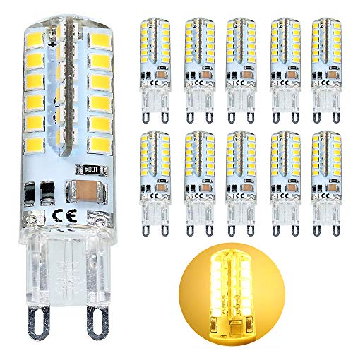 Mengjay 10 Stück G9 LED Lampe 3.5W Ersetzt 35W Halogenlampen 360 Grad,320LM AC 220V Warmweiß 3000K 48x2835 SMD von Mengjay