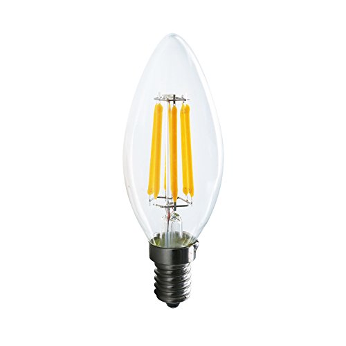 Mengjay 1X 6W LED-Filament-Gluuml;hbirne in Kerzenform, mittelgroszliger E14-Schraubsockel, Ersatz fuumlr 60-W-Gluumlhlampe, 500 lm, Warmweiszlig 2700-3200K 220V Mengjay 1X 6W LED-Filament-Gluuml;hbirne in Kerzenform, mittelgroszliger E14-Schraubsockel, Ersatz fuumlr 60-W-Gluumlhlampe, 500 lm, Warmweiszlig 2700-3200K 220V von Mengjay