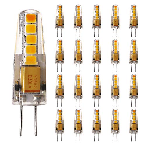 Mengjay 20XG4 LED Birne, 3W 220V,Leuchte Ersatz für Halogenlampen 25W, Warm weiß,10 SMD 2835, AC 220-240 V, 240 Lumen 360 Grad LED Leuchtmittel von Mengjay