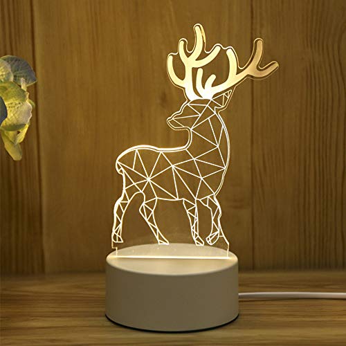 Mengjay 3D Optical Illusion LED Nachtlicht, Dimmbare 3D Nachtlicht für Geburtstagsgeschenk oder Wohnaccessoires （Kitz） von Mengjay