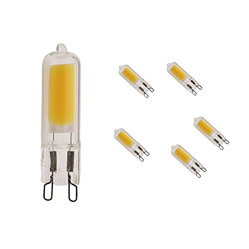 Mengjay 5 Stück 3.5w Lighting G9 LED Lampe Warm weiß 3000K, 400 Lumen ，Ersetzt 30W Halogenlampen ， 220V ，Full Glass Körper， Led - Winkel 360° von Mengjay