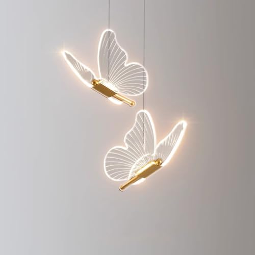 Mengjay Esszimmerlampen Esstischlampe LED Pendelleuchten Höhenverstellbar Designer Hängeleuchte Dreifarbtemperatur Dimmbar LED Hängelampe Wohnzimmer Esstisch Küchen Lampen (A, 2xFlammige) von Mengjay