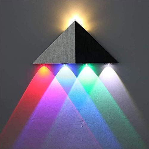 Mengjay LED 5W Wandleuchte aus Aluminum Wandlampe Dreieckig effektlampe up down Flurlampe Wandbeleuchtung Treppenleuchten (Farbe RGB) von Mengjay