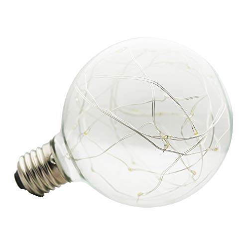 Mengjay LED Edison Lampe 3W 1 pc G95 Globe Vintage Glühbirne Lichterkette Lampe (E27, 220V) Ideal für Nostalgie und Antik Beleuchtung verschönen deine Wohnung,Laden,Restaurant usw Warmweiß 2700K von Mengjay