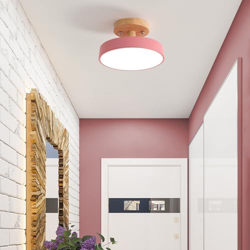 Mengjay Led Deckenleuchte,3 Farben Temperatur 3000/4000/6000K Deckenlampe Led, Led Lampen Deckenlampen FüR Wohnzimmer Schlafzimmer Kinderzimmer Flur KüChe Balkon BüRo 18Cm (Rosa) von Mengjay