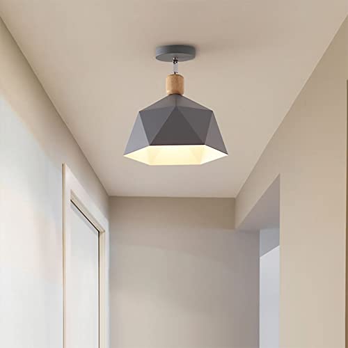 Mengjay Macaron Moderne Kreative Deckenleuchte Einstellbarer Winkel,E27 Deckenlampe,Pendelleuchte Metall Vintage Hängeleuchte Für Esszimmer Küche Wohnzimmer Bar Restaurant (Gray) von Mengjay