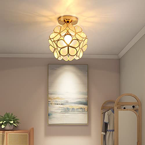 Mengjay Moderne Deckenlampe Zechandelier Lampenschirm Metall E27 Fassung Pendelleuchte Deckenlampe für Küche Wohnzimmer Schlafzimmer (Gelb) von Mengjay