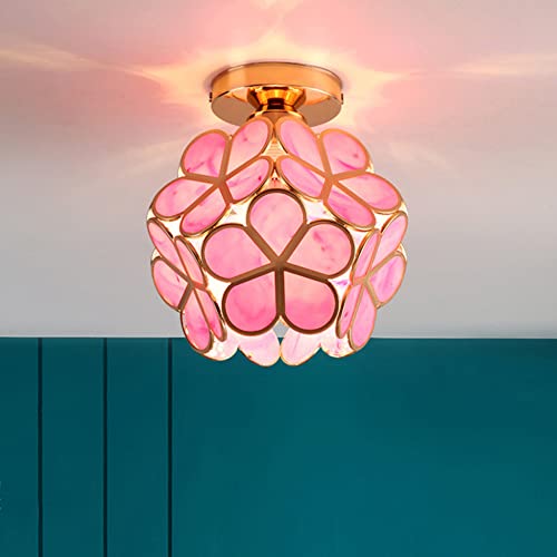 Mengjay Moderne Deckenlampe Zechandelier Lampenschirm Metall E27 Fassung Pendelleuchte Deckenlampe für Küche Wohnzimmer Schlafzimmer (Rosa) von Mengjay