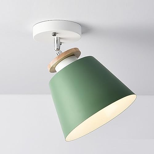 Mengjay Moderne Deckenleuchte E27 Hängelampe,Industrielle Vintage Halb Bündige Berg Deckenbeleuchtung,Loft Lampe Deckenlampen Pendellampe,Wohnzimmer Dekoration,Deckenleuchte für Innen (Grün) von Mengjay
