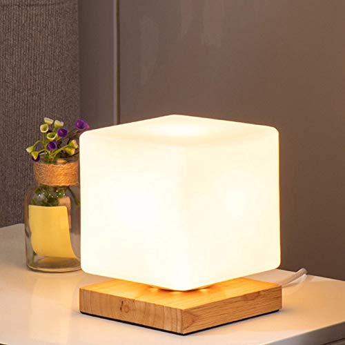 Mengjay Moderne Einfachheit Holz Nachttischlampen Table Lamp Tischlampe Decorative Lamp Schreibtischlampe ，Es ist sehr gut geeignet für Flur, Wohnzimmer und Schlafzimmer (B) von Mengjay
