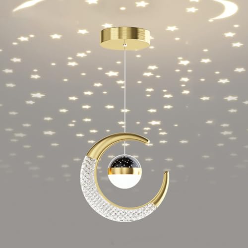 Mengjay Moderne Pendelleuchte Esstisch, LED Esstischlampe Hängend Hängeleuchte, Höhenverstellbare Hängelampe Pendellampe für Esszimmer Küche Wohnzimmer (Gold (warmweißes Licht)) von Mengjay