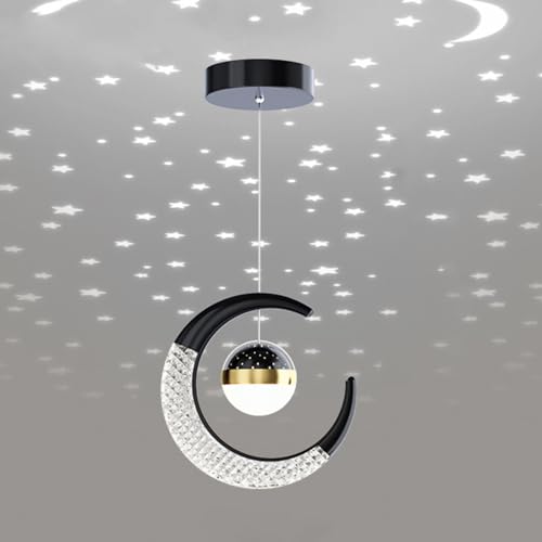 Mengjay Moderne Pendelleuchte Esstisch, LED Esstischlampe Hängend Hängeleuchte, Höhenverstellbare Hängelampe Pendellampe für Esszimmer Küche Wohnzimmer (Schwarz (kaltweißes Licht)) von Mengjay