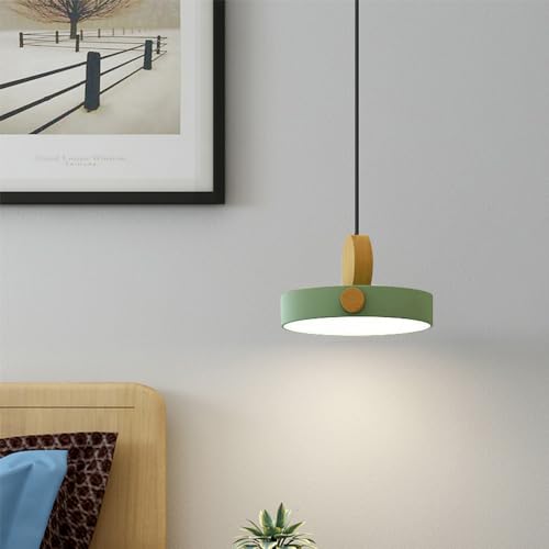 Mengjay Moderne Pendelleuchte LED Pendellampe,LED Hängeleuchte Esstisch Pendelleuchte Holz 3000-6000K,Hängelampe Höhenverstellbar für Wohnzimmer Schlafzimmer Büro Esszimmer (Grün) von Mengjay