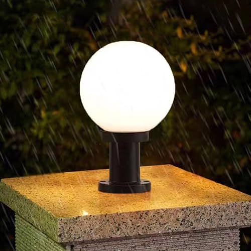 Mengjay Moderne Spalte-Lampe Rasenleuchte Außen Wasserdichte Park Landschaft Außen-Beleuchtung,Sockelleuchte Außen Außenleuchte,E27 Wegeleuchte Standleuchte Aussenleuch (∅25cm) von Mengjay