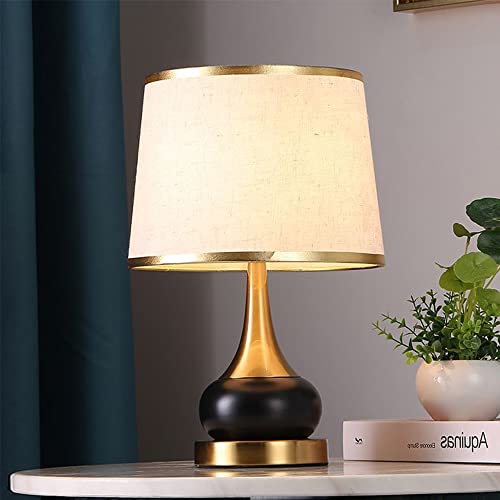 Mengjay Moderne Tischlampe Tischleuchte Schlafzimmerlampe,Nachttisch Lichtdekoration Schreibtischleuchten,Tischlampe mit Stoff Lampenschirm,für Schlafzimmer oder im Hotel (B) von Mengjay