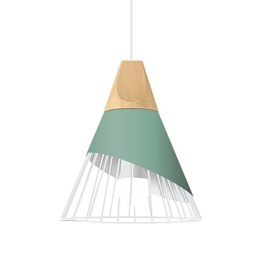 Mengjay Pendel-Leuchte Decken-Leuchte aus Metall E27 Pendelleuchten Vintage Industrieleuchte Wohnzimmerlampe Modern Wohnzimmer mit Kabel Vintagelampe für Wohnzimmer/Küche/Büro/Praxis (Grün) von Mengjay
