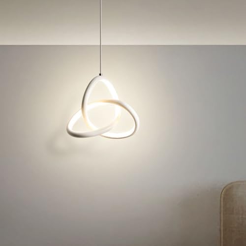 Mengjay Pendelleuchte Esstisch, LED Hängeleuchte esstisch Pendelleuchte dimmbar pendellampe höhenverstellbar Kronleuchter Lampe für Wohnzimmer Esszimmer Küche Büro (Weiß) von Mengjay