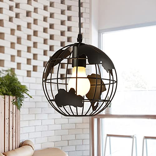 Mengjay Pendelleuchte Vintage Lampenschirm aus Metall Retro E27 Hängelampe mit Geometrischen Dreieck Design Industrielle Deckenleuchte Hängeleuchte für Schlafzimmer, Wohnzimmer, Restaurant (Stil:J) von Mengjay