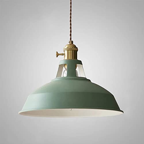 Mengjay Retro Pendelleuchte Industrielle Vintage Pendelleuchte Hängeleuchte Retro Lampenschirm Industrial E27 für Esszimmer Esstisch Flur Restaurant Wohnzimmer Hotel Café (Grün) von Mengjay