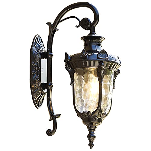 Mengjay Rustikale Außen-Wandleuchte Vintage E27 Aluminium Gartenlampe Retro Rustikal Wandlampe Aussen Aussenleuchte Wasserdichte Foyer Balkon Villa Fassadenlampe(keine Glühbirne) von Mengjay