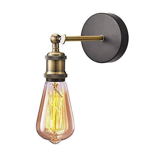Mengjay Industrieller Wandleuchter Vintage Beleuchtung Verstellbare Wandlampe Rustikaler Metall Wandleuchte Edison Stil Antike Leuchte Verandaleuchte (ohne Glühbirne) von Mengjay