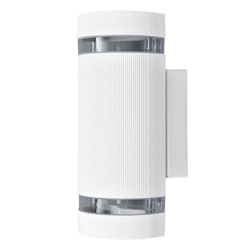 Mengjay Wandleuchte Aussen/Innen,GU10 Aluminium Up Down Außenbeleuchtung Außenwandleuchte,Modern Wasserdichte IP54 Außenleuchte für Balkon Haus Treppenhaus (Weiß) von Mengjay