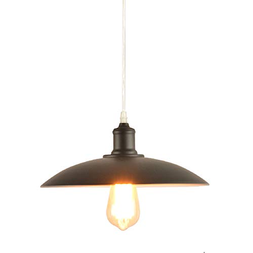 Mengjay modern nordisch industriell Hängelampe Vintage Pendelleuchte Deckenleuchte E27 Retro Industrie Pendellampe Stil Industrial Metal Beleuchtung DIY Installatio (Schwarz) von Mengjay