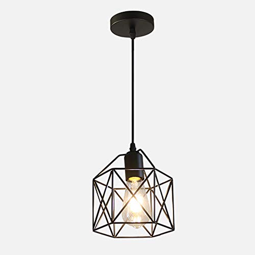 Vintage Pendelleuchten, Retro Industriell Deckenleuchte, Mount Deckenlampe Hängeleuchten, Käfig Kronleuchter Metall Eisen Lampenschirm, E27 Fassung für Loft Wandelgang Esszimmer Vintage Pendelleuchten, Retro Industriell Deckenleuchte, Mount Deckenlampe Hängeleuchten, Käfig Kronleuchter Metall Eisen Lampenschirm, E27 Fassung für Loft Wandelgang Esszimmer von Mengjay