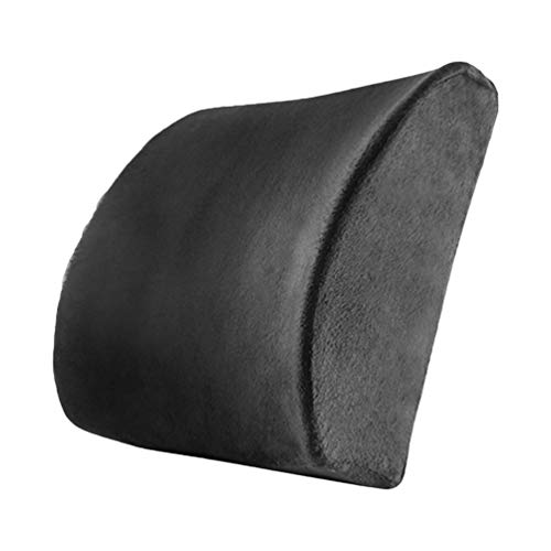 Mengmiao Rückenstütze Taillenstützkissen Langsamer Rückprall Lendenkissen Auto Bürostuhl Lendenwirbelstütze Pad (Schwarz#1(Gewöhnlich), 34 * 32 * 12 cm) von Mengmiao