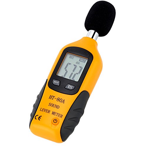 Mengshen Digital Schallpegelmessgerät, Tragbar Sound Level Meter Bereich 30 dBA ~ 130 dBA (9V Batterie enthalten) von Mengshen