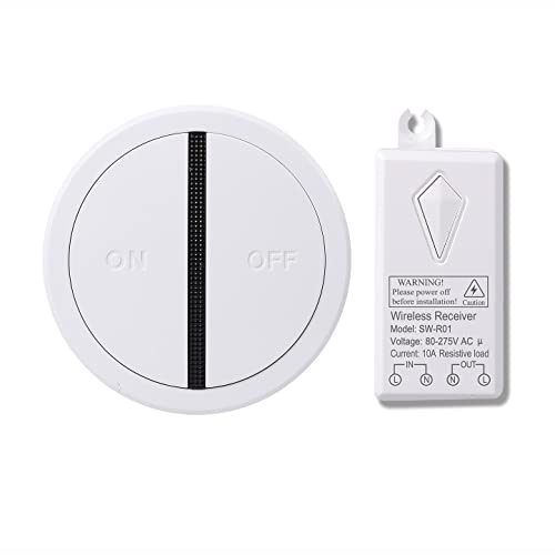 Mengshen Fernschalter Und Empfänger Kit, Tragbares Mini Relais Keine Verkabelung Kein WiFi Erforderlich Für Lichter Leds Lampen Lüfter Programmierbar Wasserdicht von Mengshen