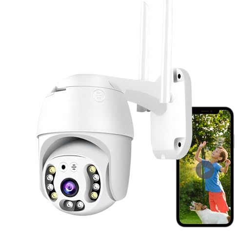 Mengshen Überwachungskamera im Freien, 3MP HD-Überwachungs-CCTV-Kamera mit Telefon-App, Bewegungserkennung, APP Alert Geeignet für den Innen- und Außengebrauch von Mengshen