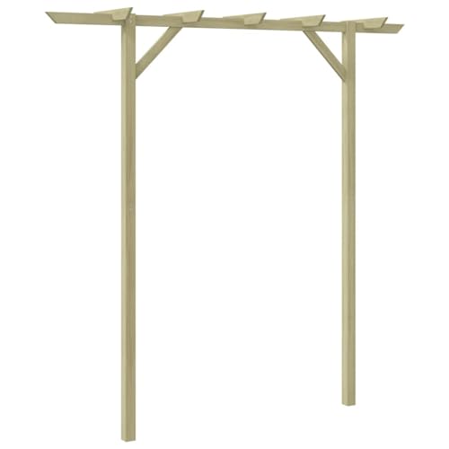 Mengtu Gartenpergola Gartenlaube Rosenbogen Rankhilfe Holzbogen Spalier Rankhilfe für Rosen und Kletterpflanzen mit 2 Pfosten 200x40x205 cm Holz Garten Möbel von Mengtu