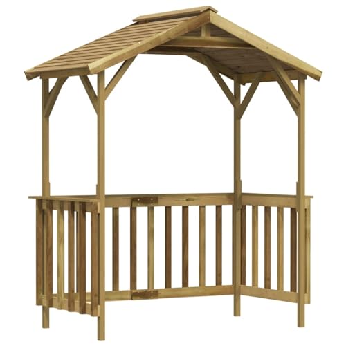 Mengtu Grillpavillon Pavillion Holzunterstand Grillüberdachungen Grillunterstand Grillpavillon für Terrasse und Kiefernholz Imprägniert 163,5x93x210 cm Garten Möbel von Mengtu