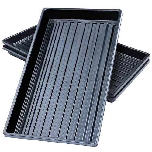 Mengxin 10 x 20 Inches Pflanzschale Groß Pflanzwanne Ohne Löcher Gewächshaus Wanne Wasserdicht Anzuchttopf für Pflanzen, Anzuchten, Garten, Hydroponic (3, 10 x 20 Inches) von Mengxin
