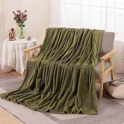 Menkala Kuscheldecke Flauschig Grün Decke Flanell Fleecedecke Tagesdecke Sofadecke Wohndecke Sofaüberwurf Blanket Couch Sofa Überwurfdecke Couchdecke Uni Weich Warm Einfarbig Groß King Size von Menkala