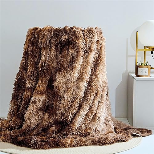 Menkala Plüsch Kuscheldecke Braun Flauschige Kunstfelldecke Bunt Mädchen Felldecke Weiche Warm Plüschdecke Kuschelige Fleecedecke Wohndecke Fluffy Blanket üBerwurfdecke Couchdecke Tagesdecke 80x120 von Menkala