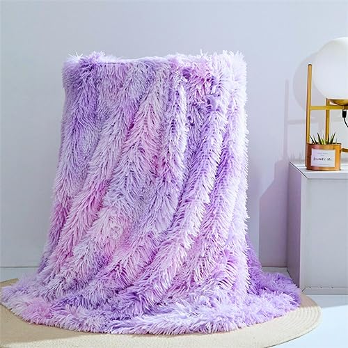 Menkala Plüsch Kuscheldecke Lila Flauschige Kunstfelldecke Bunt Mädchen Felldecke Weiche Warm Plüschdecke Kuschelige Fleecedecke Wohndecke Fluffy Blanket üBerwurfdecke Couchdecke Tagesdecke 220x240 von Menkala