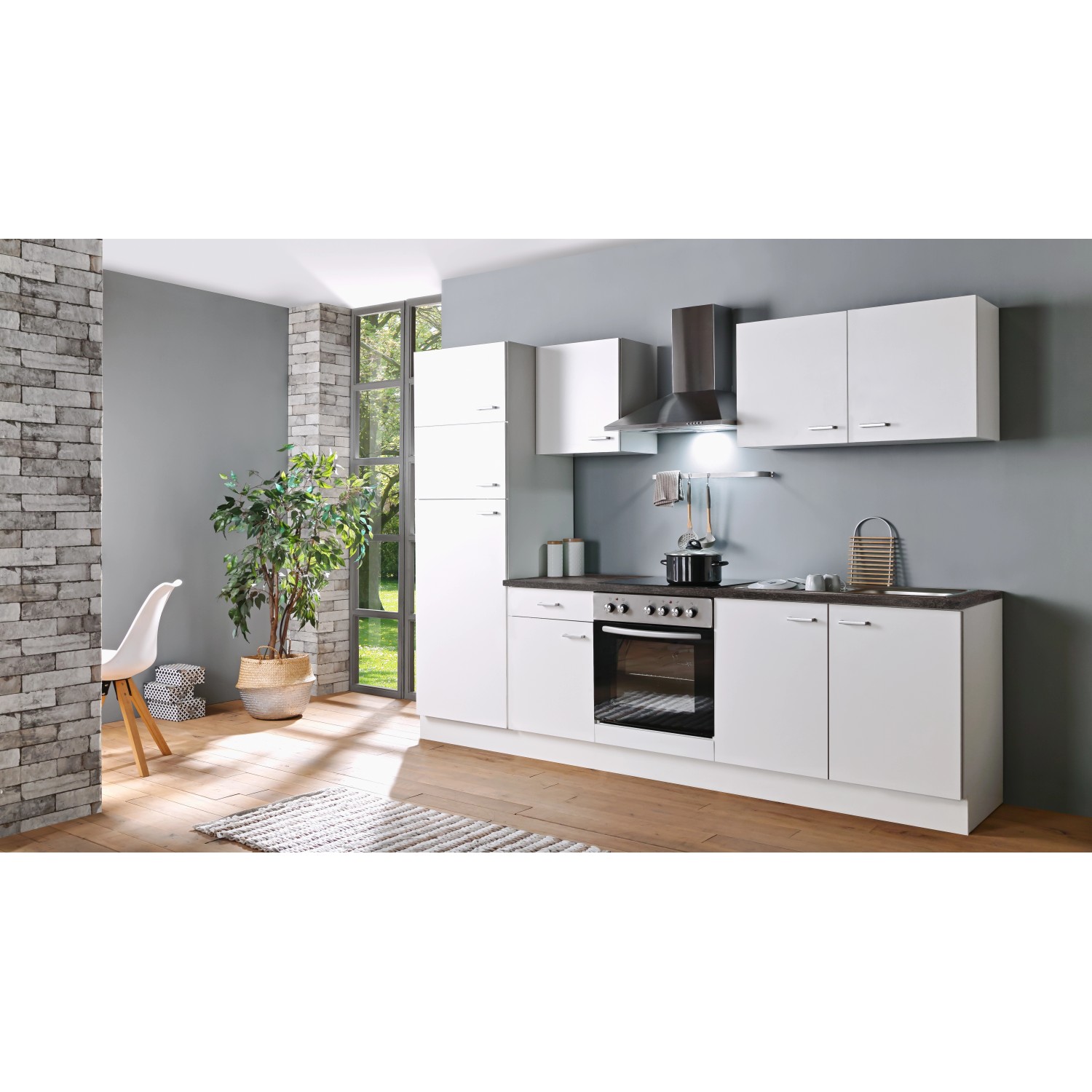 Menke Küchenzeile White Classic 270 cm Weiß von Menke Classic