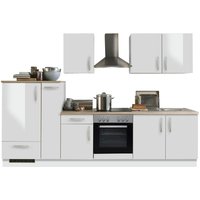 Menke Küchen Küchenblock White Premium 300, Holznachbildung von Menke Küchen