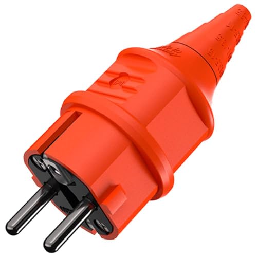 MENNEKES 10837 Schutzkontaktstecker Kunststoff 230V Rot IP44 von Mennekes