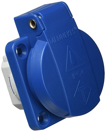 Mennekes 101700021 Schukostecker-Einbaudose 16 A / 230 V, Schutzart IP 54, Blau von Mennekes