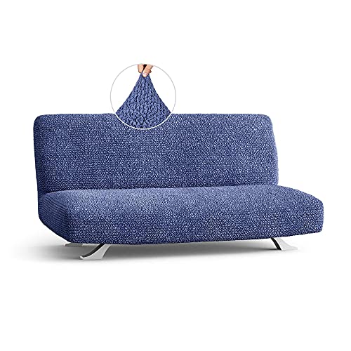 Menotti Armless Sofa Bett Bezug 2 3 Sitzer Schonbezug für Sofa und Sessel Stretch Elastischer Stoffschutz - Mikrofaser - Blau (Armless Sofa Bett) von Menotti